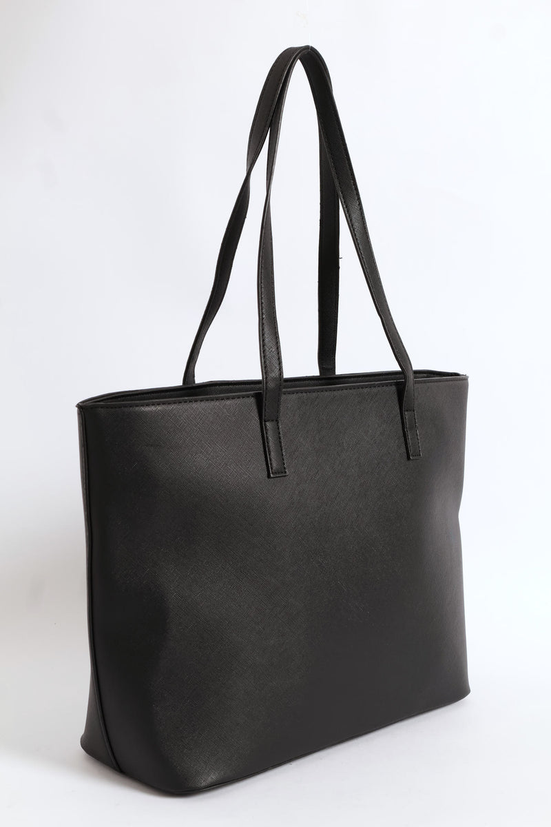 Gold Stud Shopper - Black