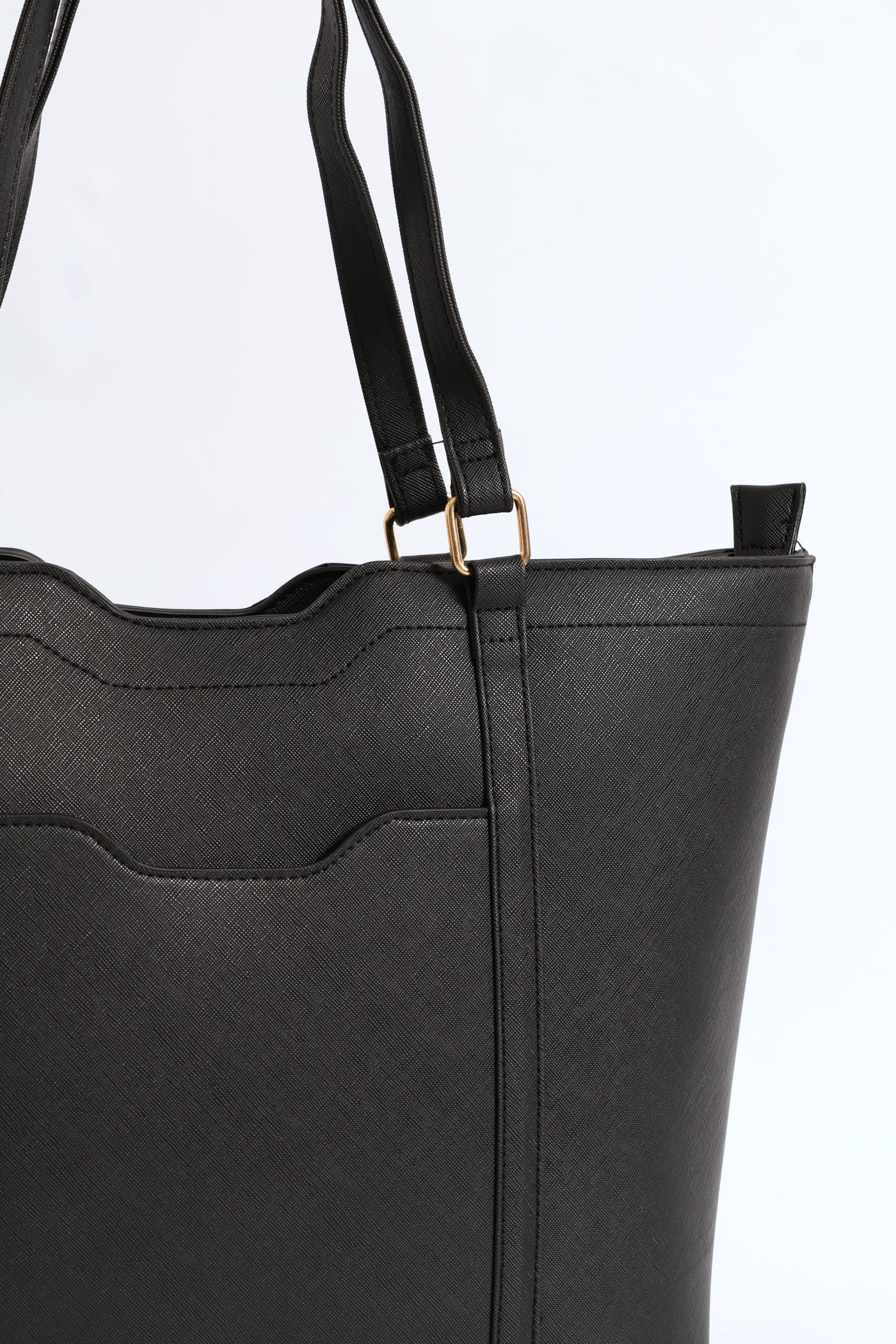 Ladies Front Pocket Shopper Bag - Black – Edgars