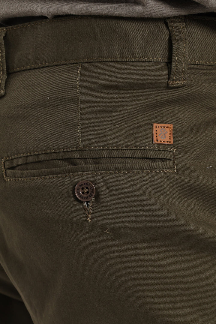 Basic Straight Stretch Chino - Green