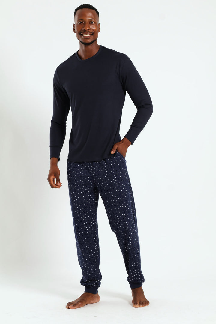 Long Sleeve Interlock Top - Navy