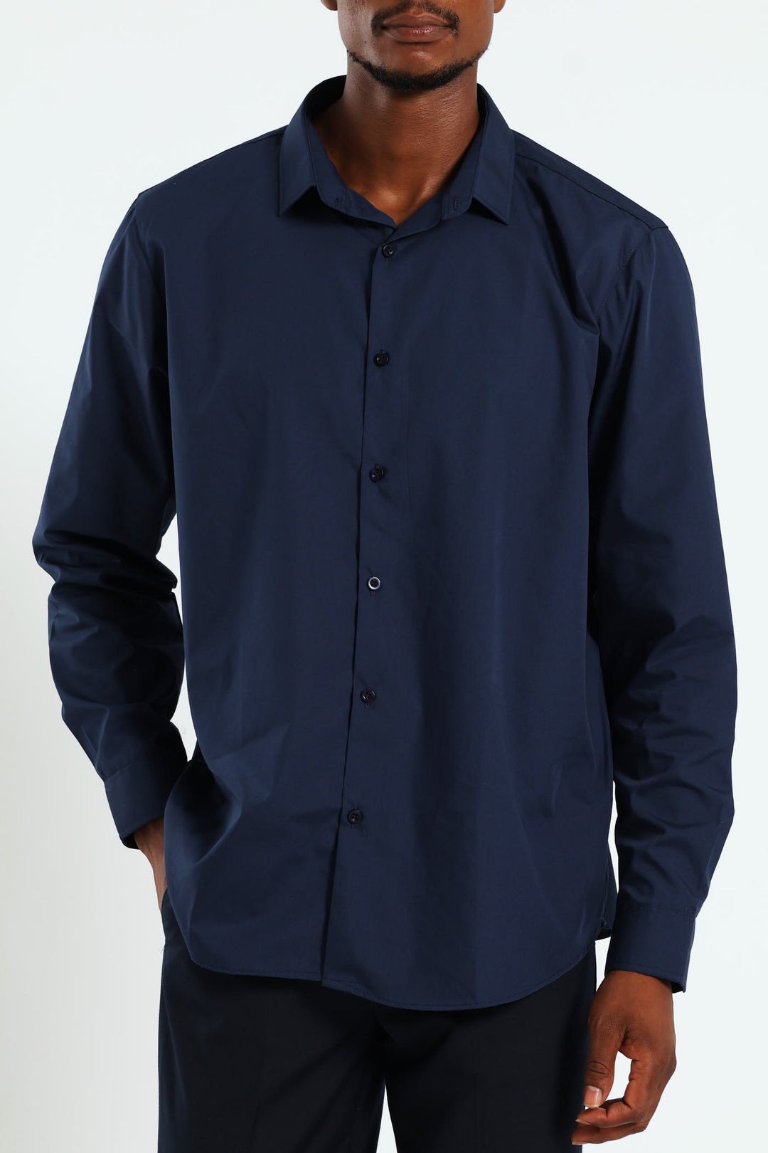 Easy Care Long Sleeve Shirt - Navy