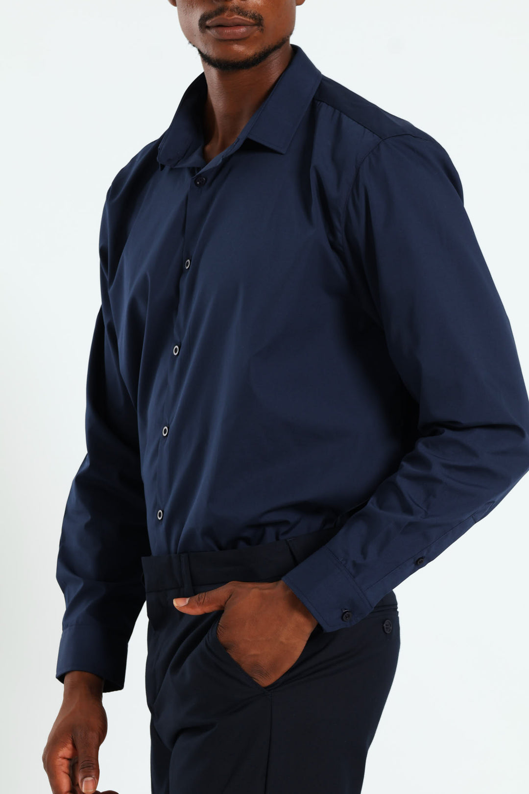 Easy Care Long Sleeve Shirt - Navy