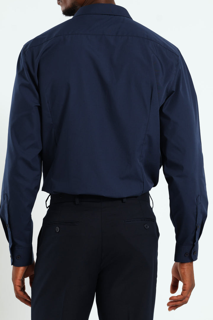 Easy Care Long Sleeve Shirt - Navy