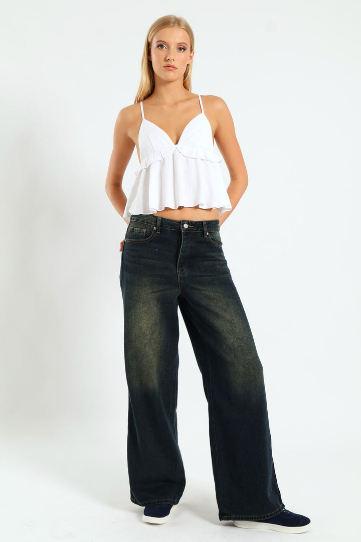 Regular Rise Baggy Jean - Ink/Green