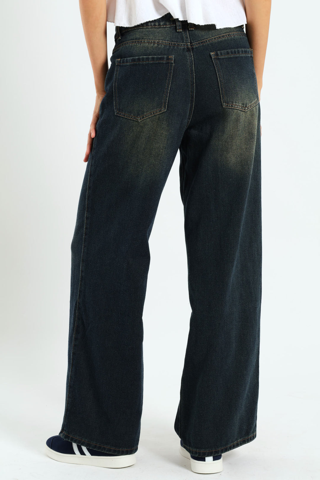 Regular Rise Baggy Jean - Ink/Green