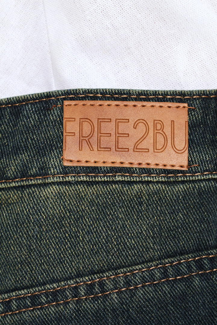 Regular Rise Baggy Jean - Ink/Green