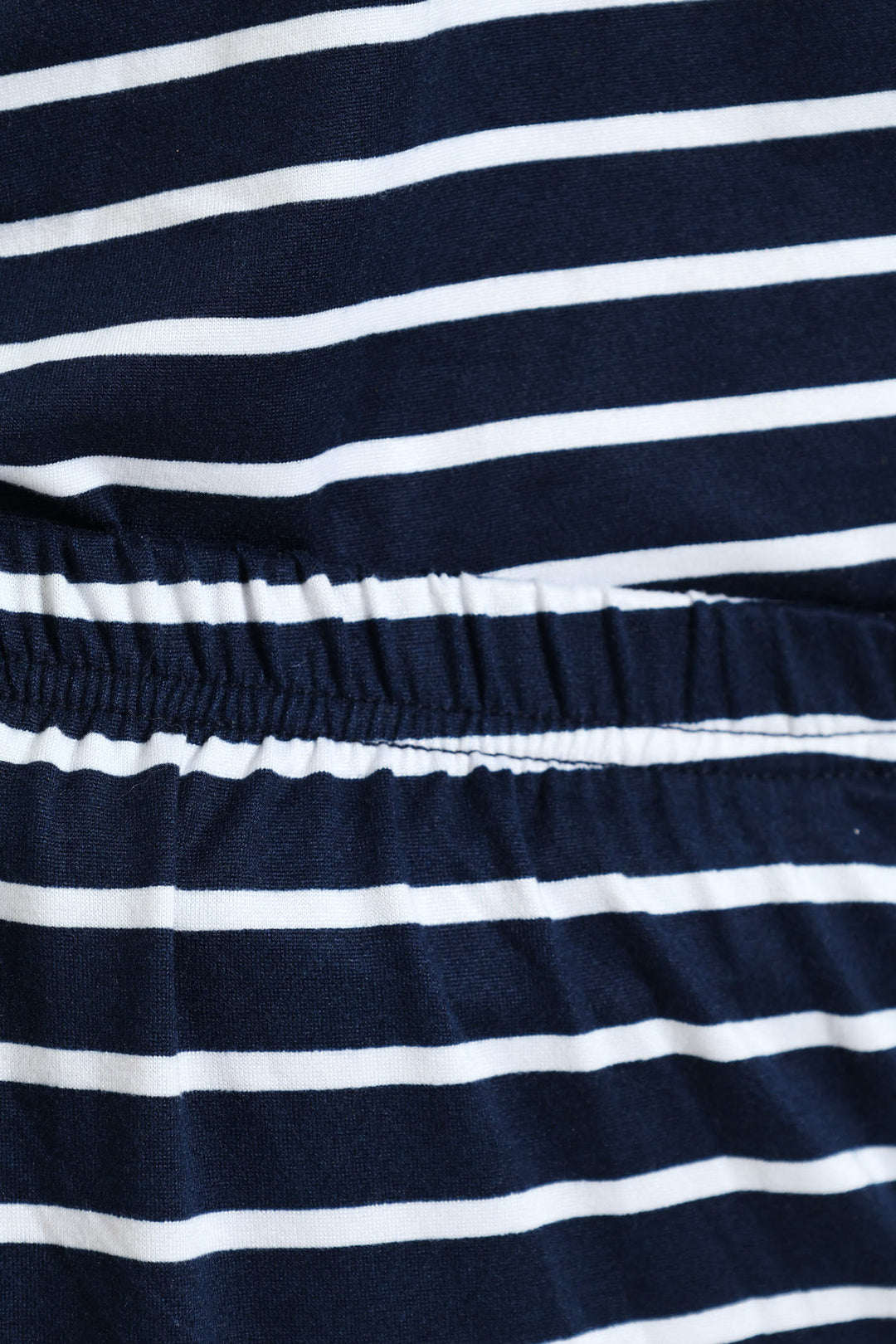 Soft Touch Stripe Cami & Short Set - White/Navy