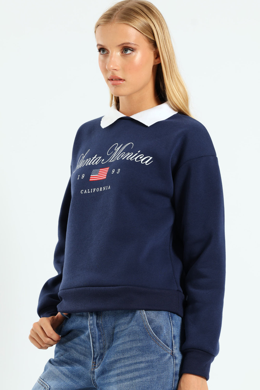 Destination Collar Sweater - Navy