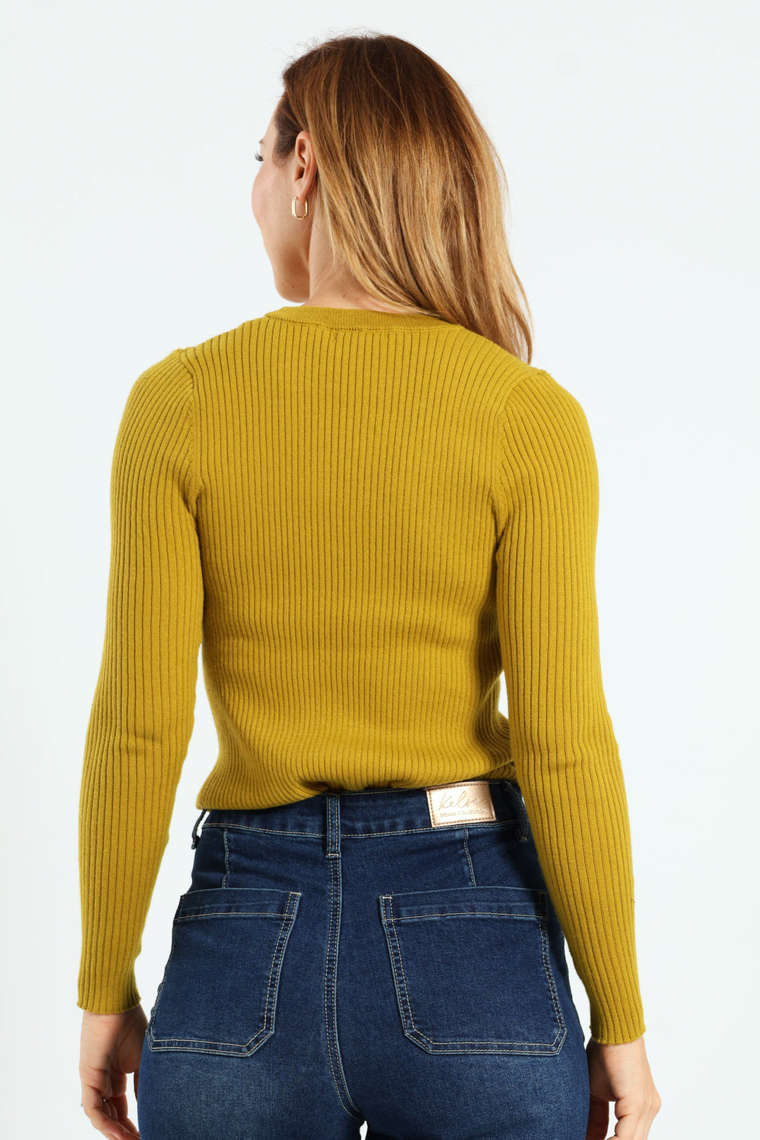 Ribbed Plain Pullover - Chartreuse