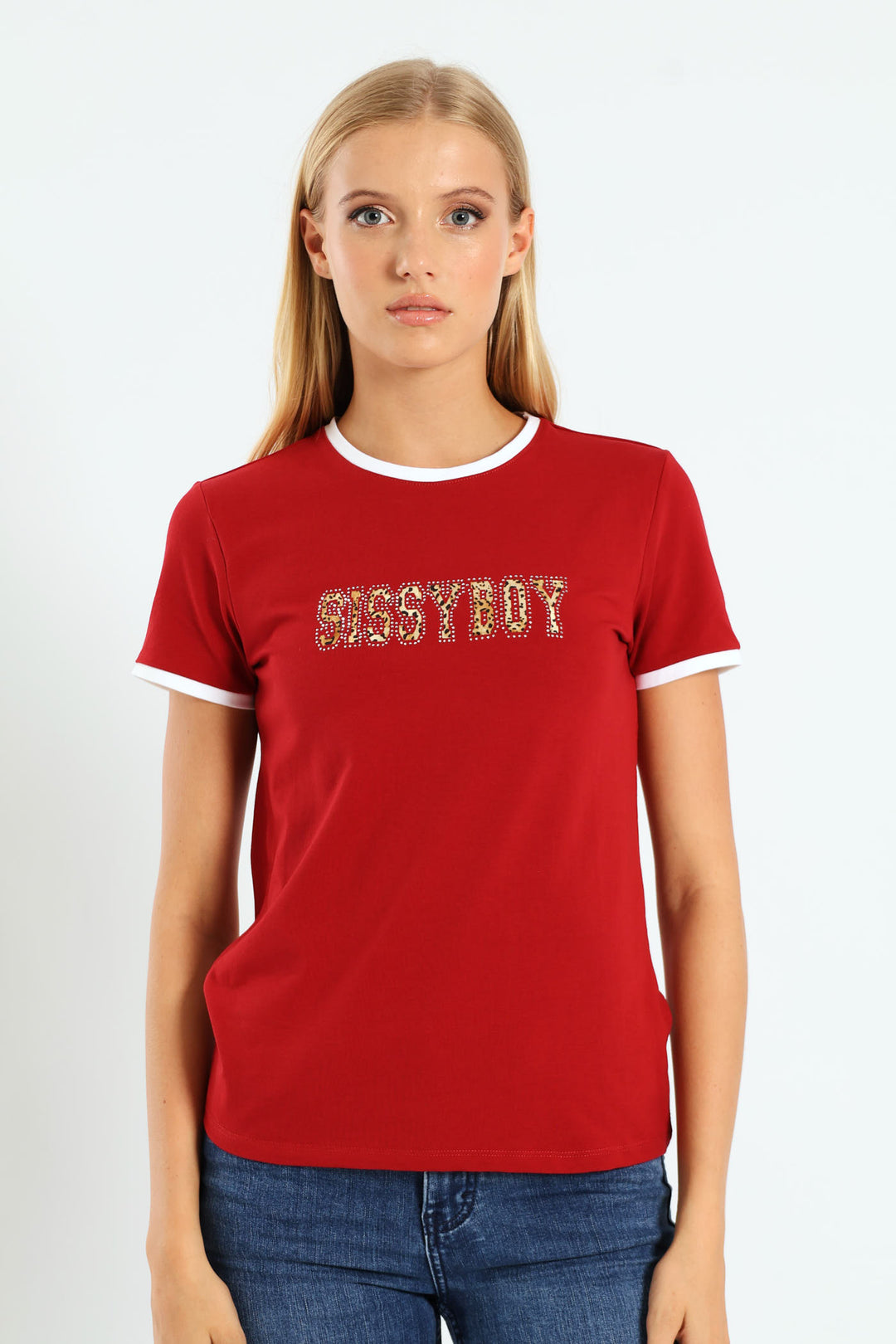 Multi-Technique Logo Top With Contrast Binding - Red