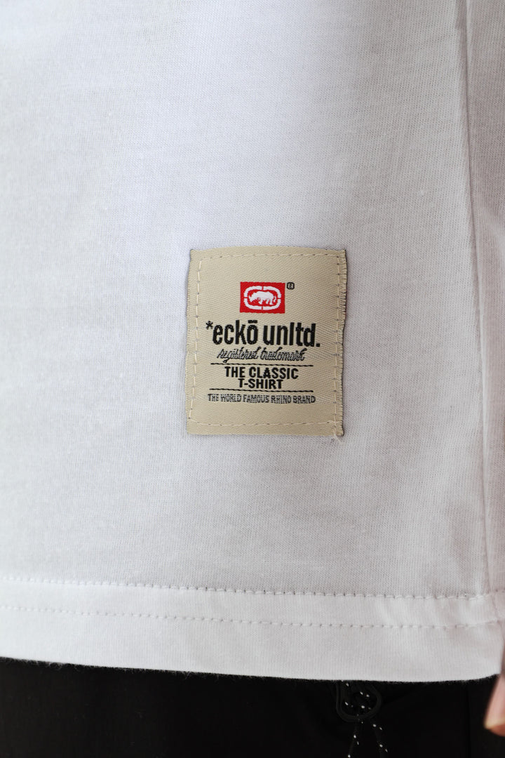 Box Script Tee - White