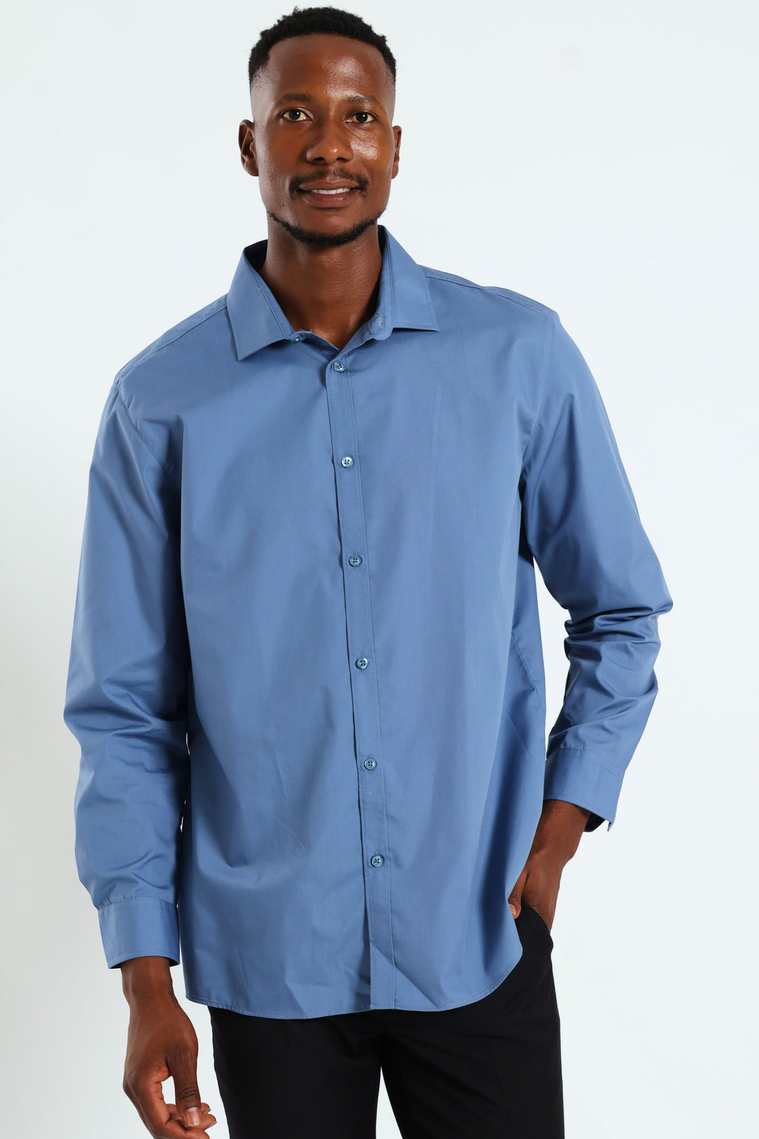 Easy Care Shirt - Mid Blue