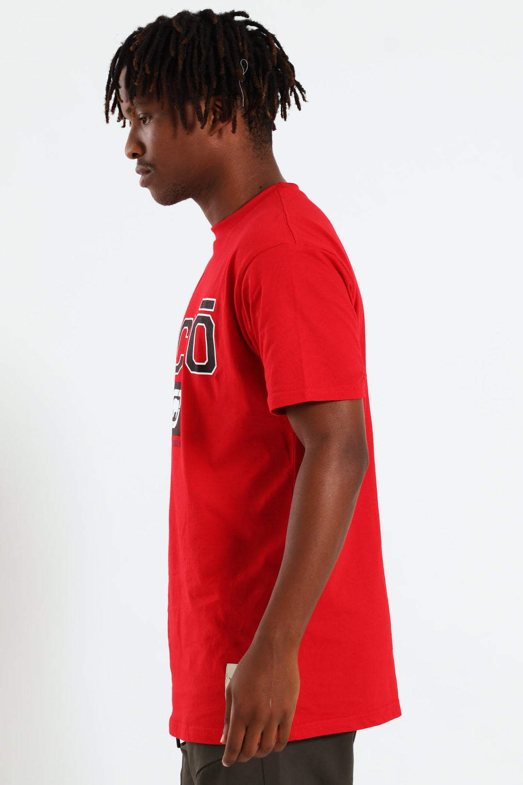 Box Script Tee - Red