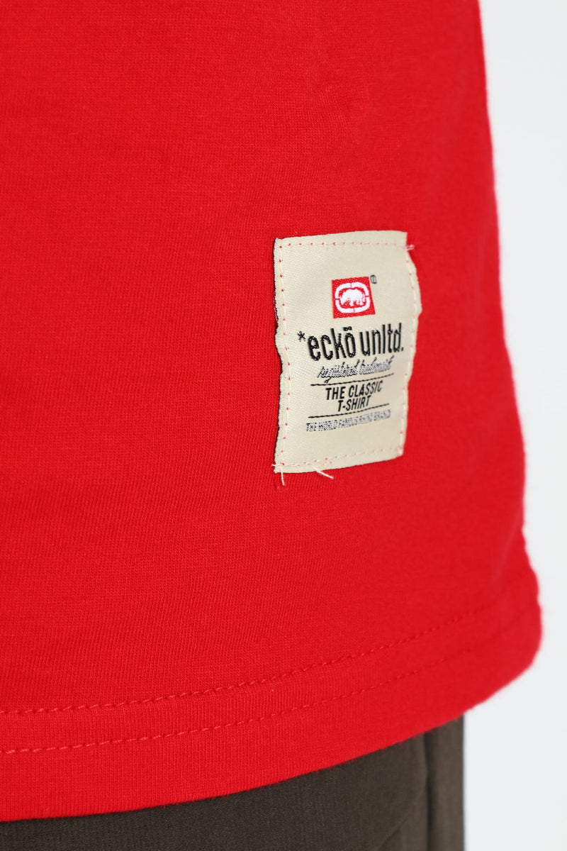 Box Script Tee - Red