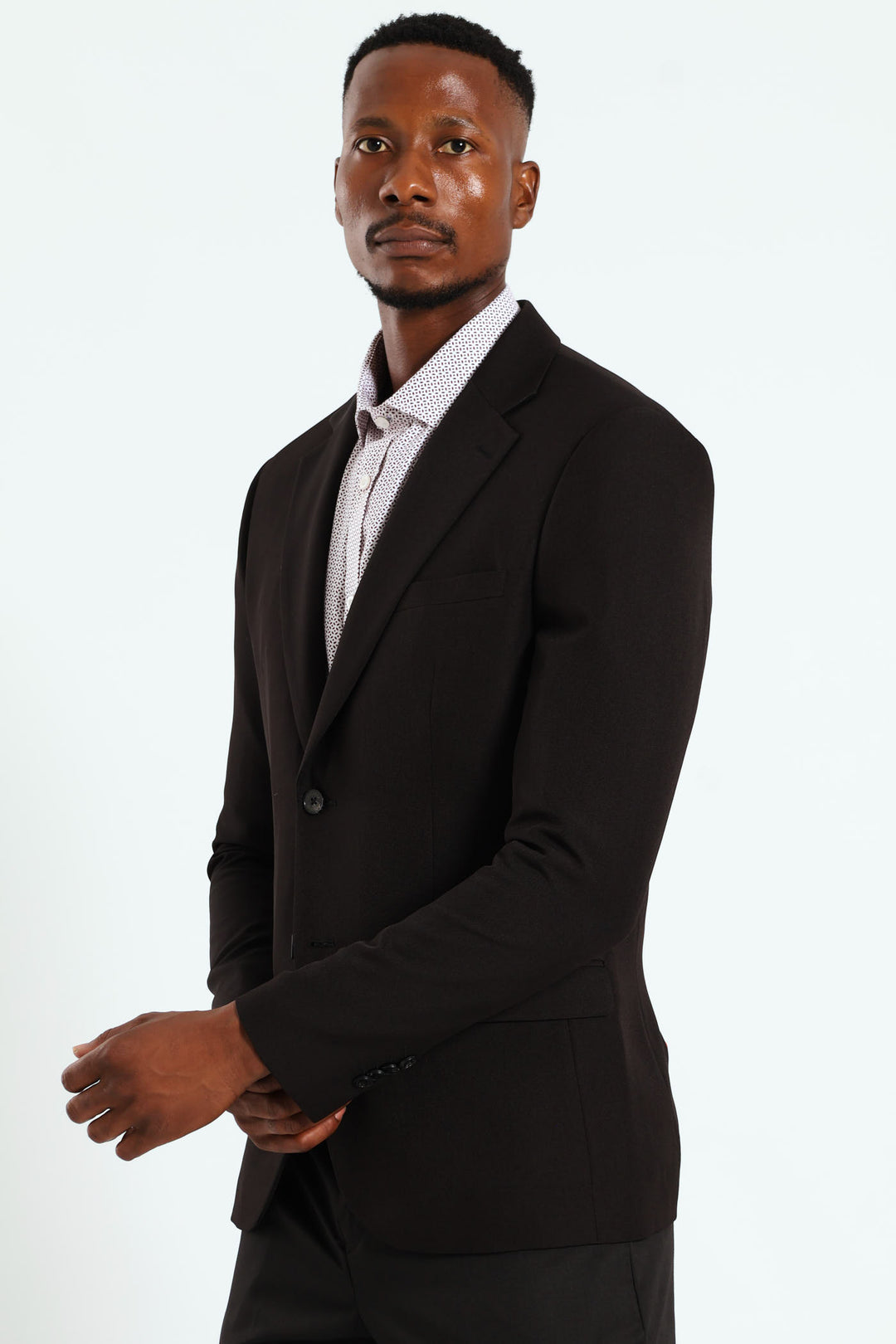 Slim Fit Essential Suit Jacket - Black