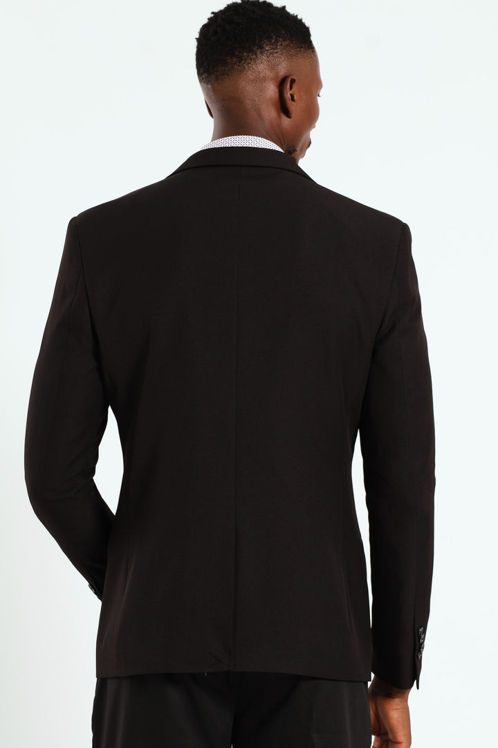 Slim Fit Essential Suit Jacket - Black
