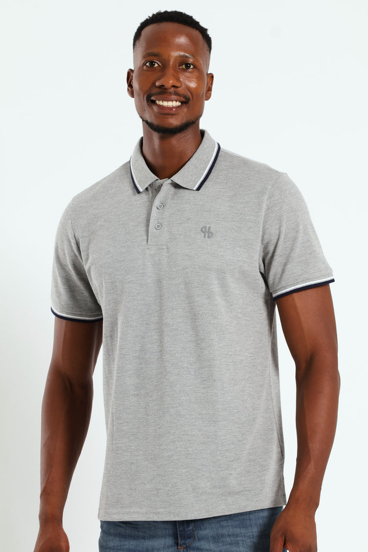 New Tipped Golfer - Grey Melange