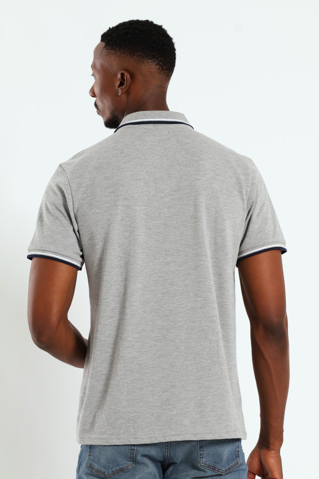 New Tipped Golfer - Grey Melange