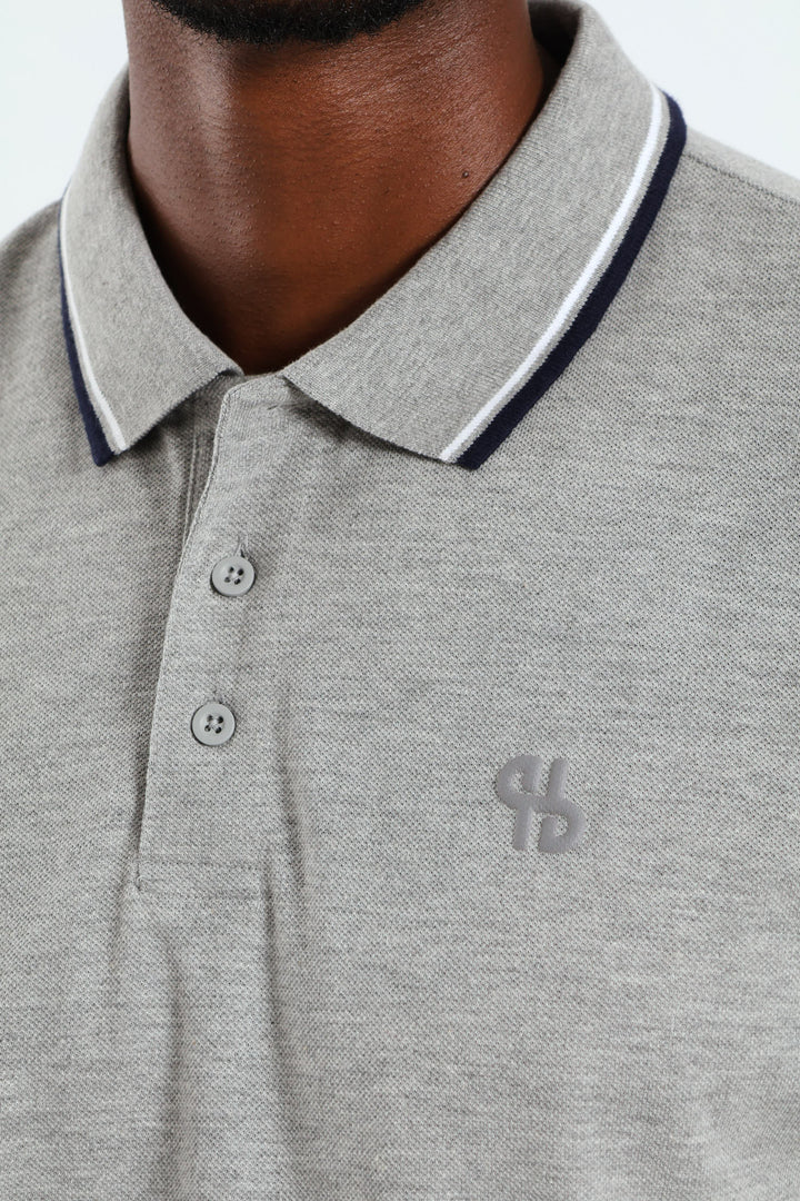 New Tipped Golfer - Grey Melange