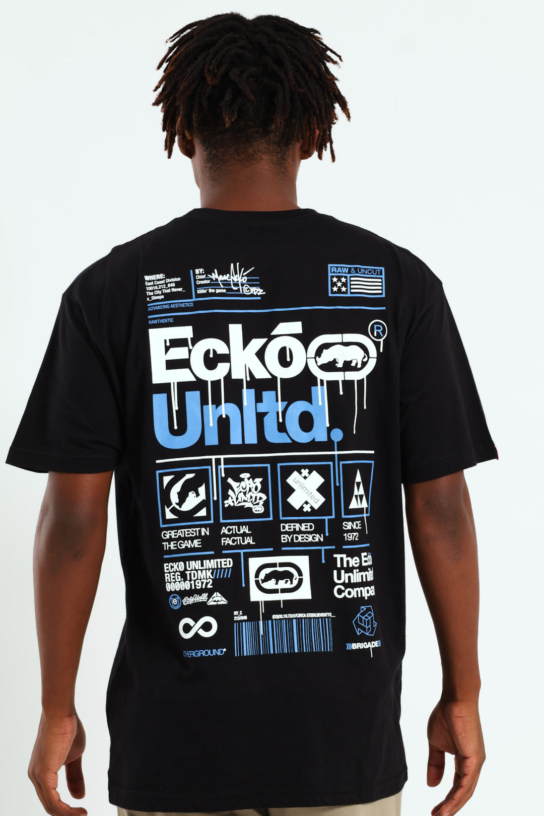 Rhino Globe Tee - Black/Blue