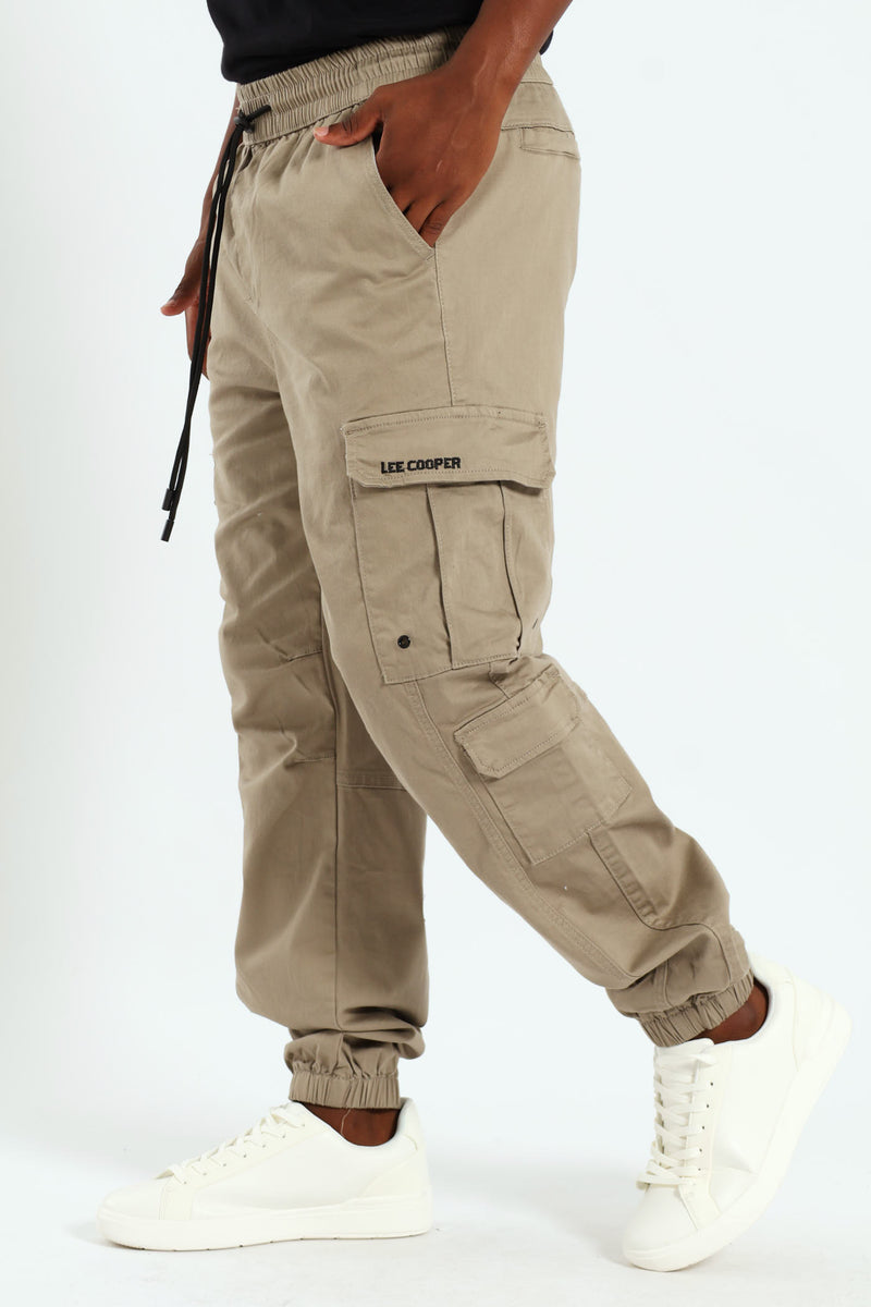 Allan Cuffed Cargo Pants - Taupe