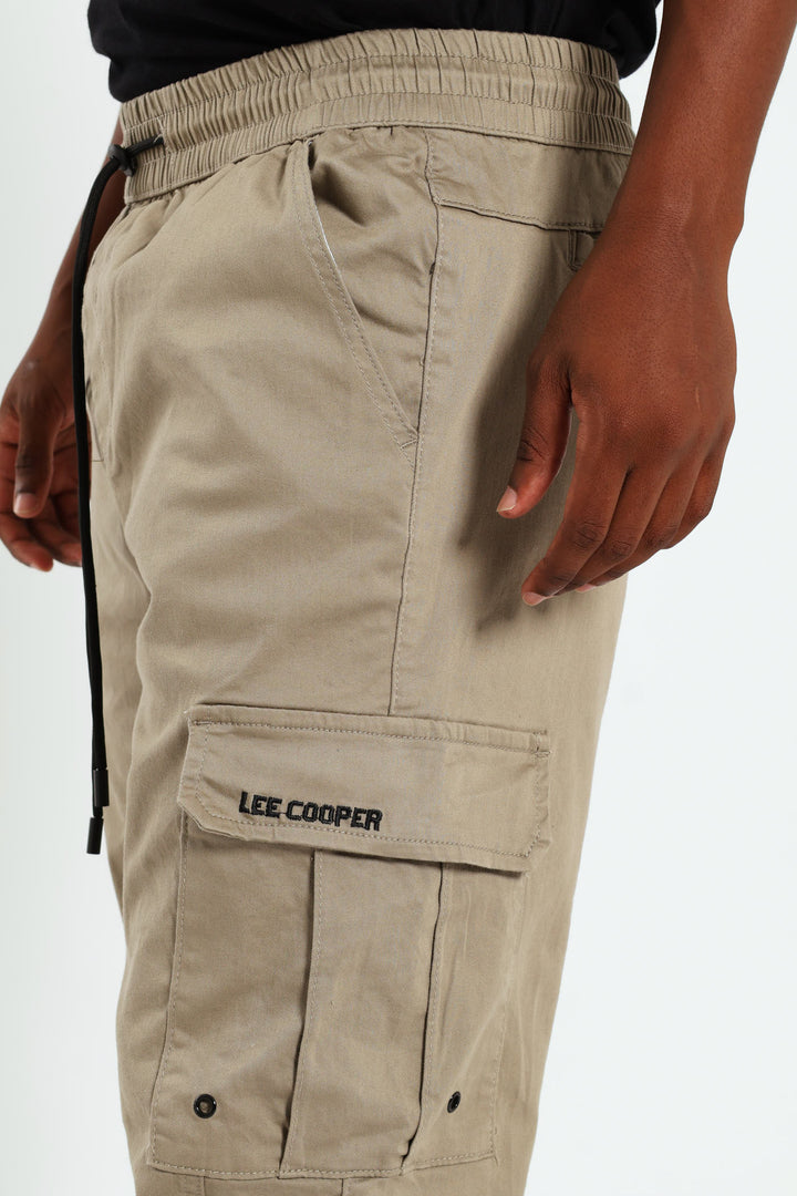 Allan Cuffed Cargo Pants - Taupe