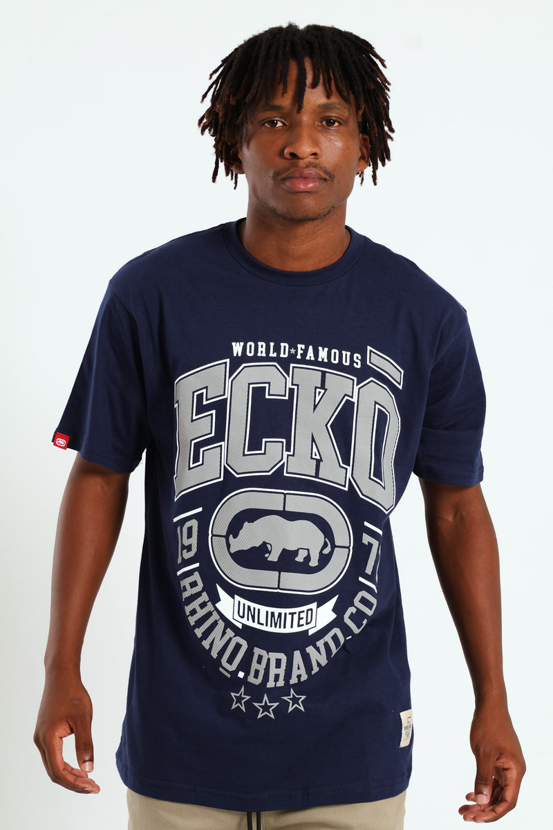 Rhino Brand Tee - Navy