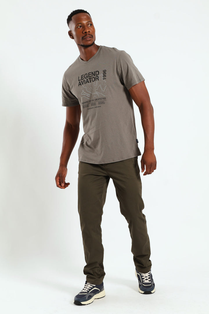 Gunmetal Legend Aviator Print Tee - Gunmetal