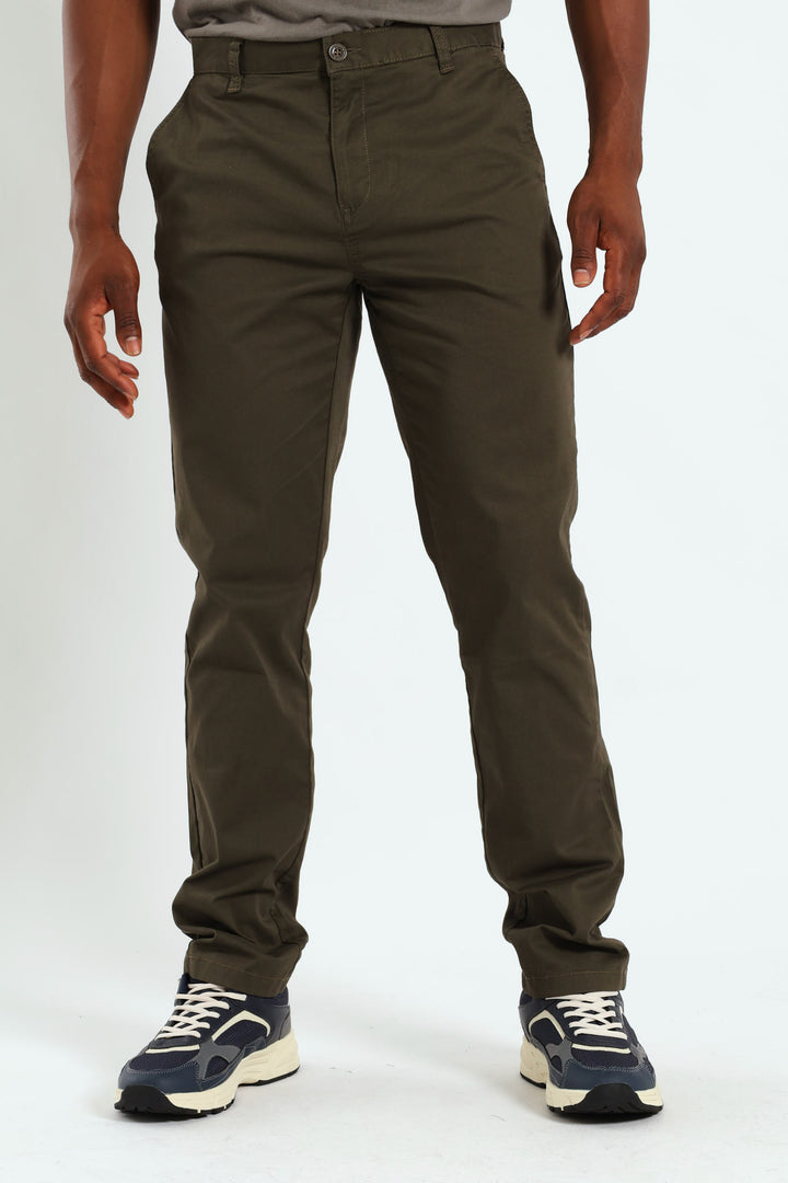 Basic Straight Stretch Chino - Green