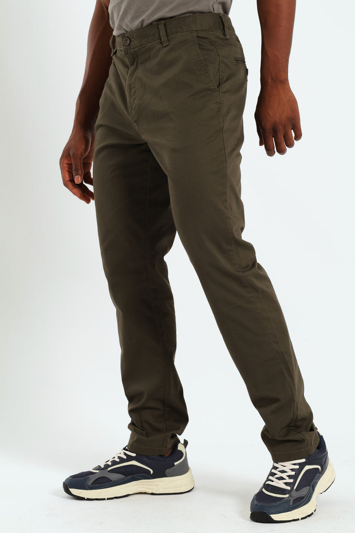 Basic Straight Stretch Chino - Green