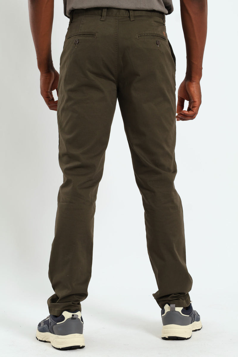 Basic Straight Stretch Chino - Green