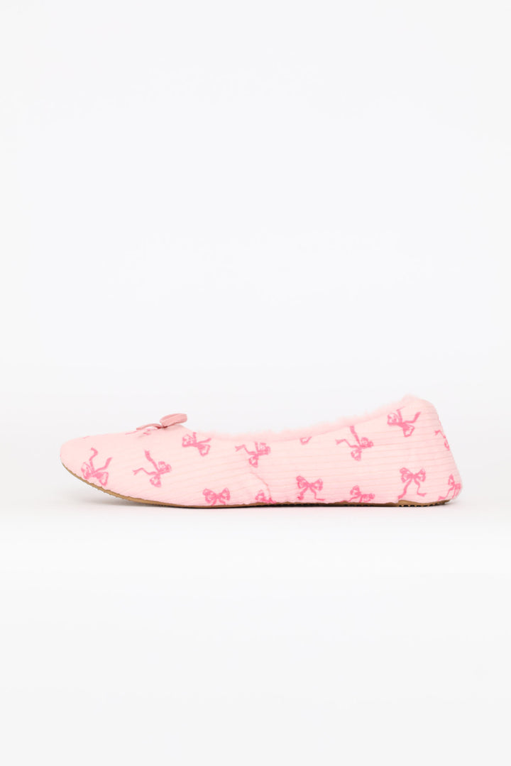 Bow Detail Slipper Pump - Pink