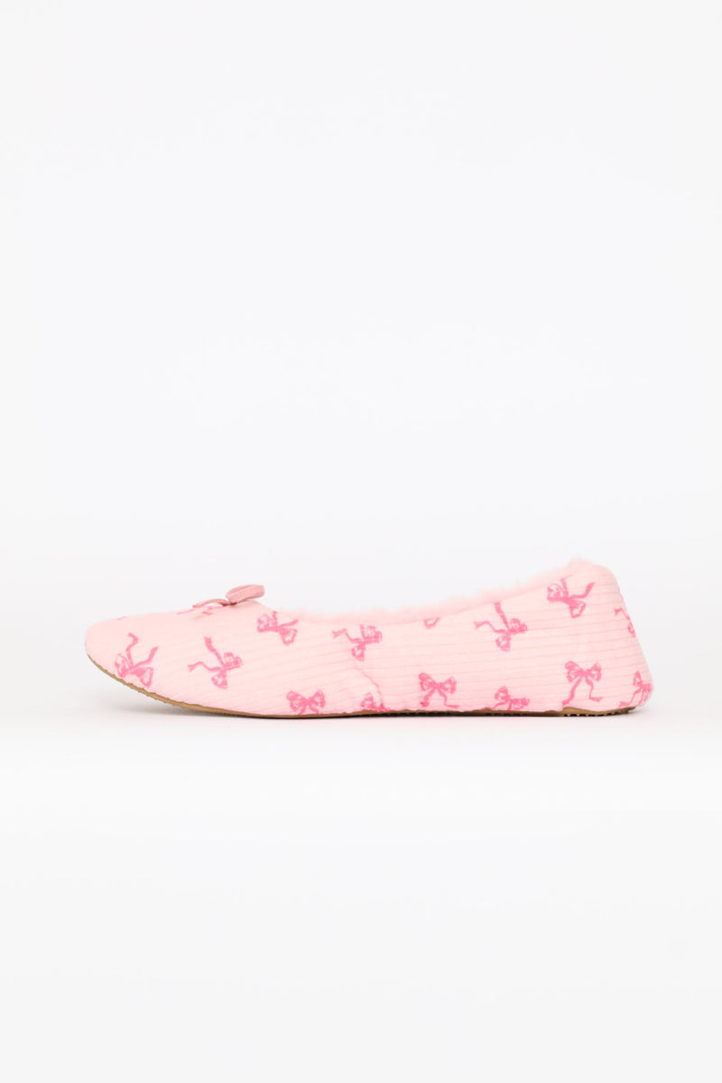Bow Detail Slipper Pump - Pink