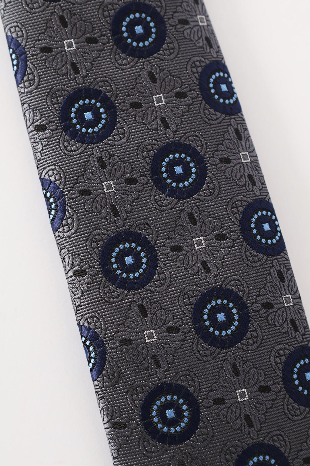 Circle Navy Tie - Charcoal