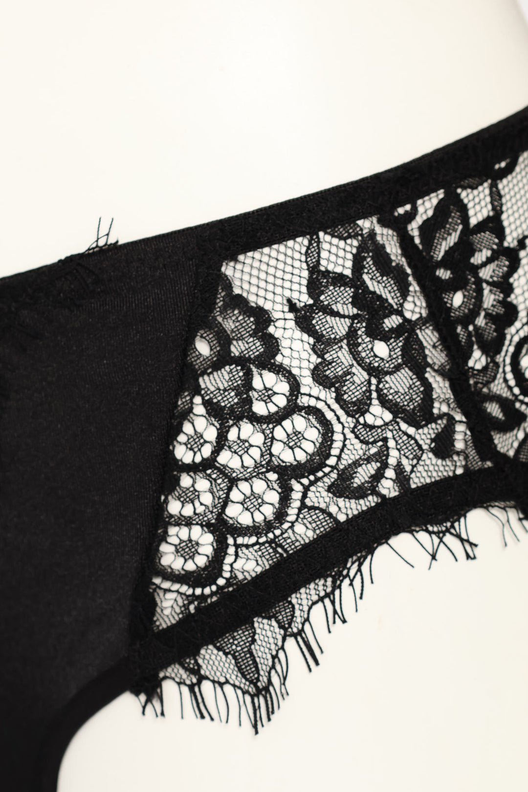 2 Pack Eyelash Lace & Microfibre Midi Panties - Multi