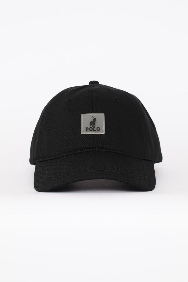 6 Panel Badge Peak - Black