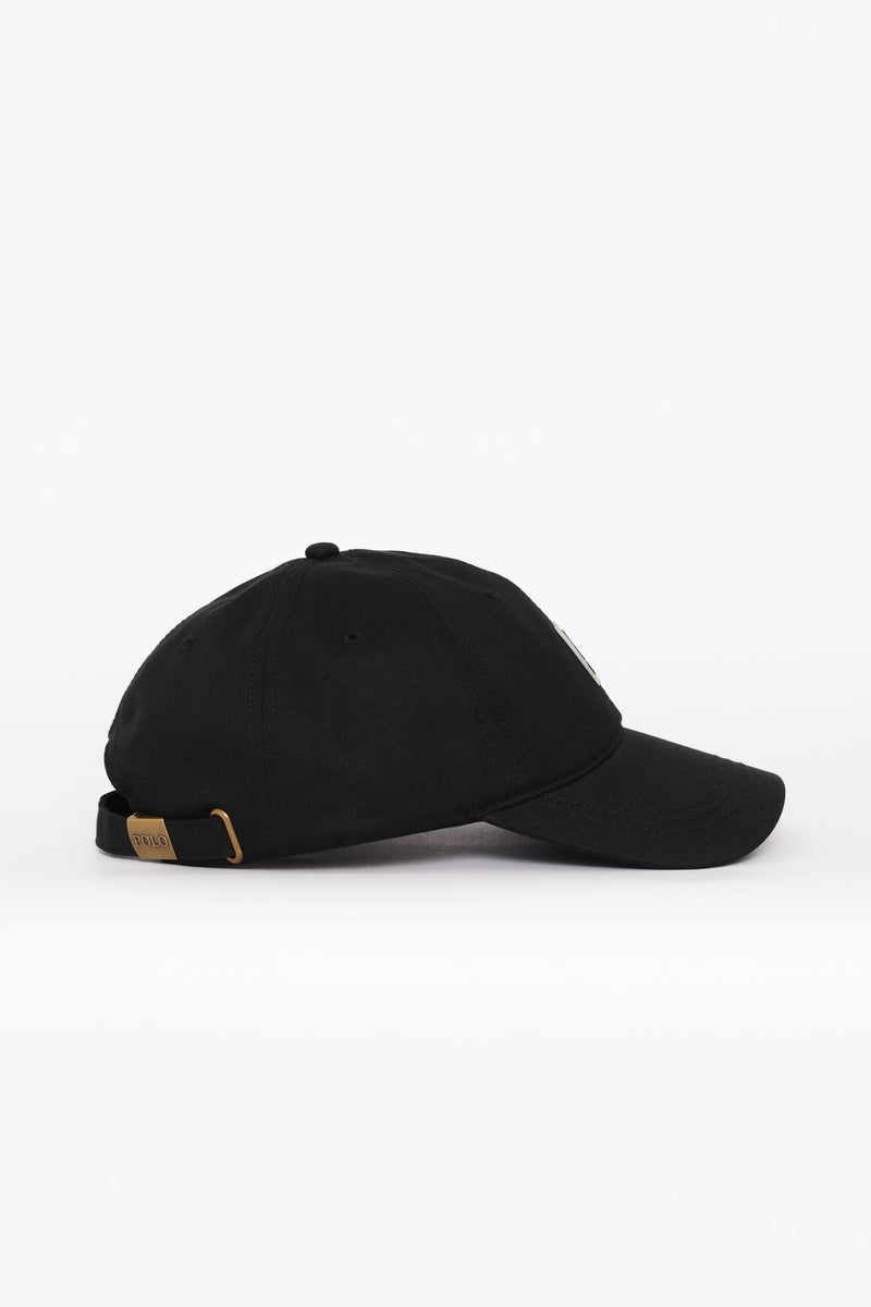 6 Panel Badge Peak - Black