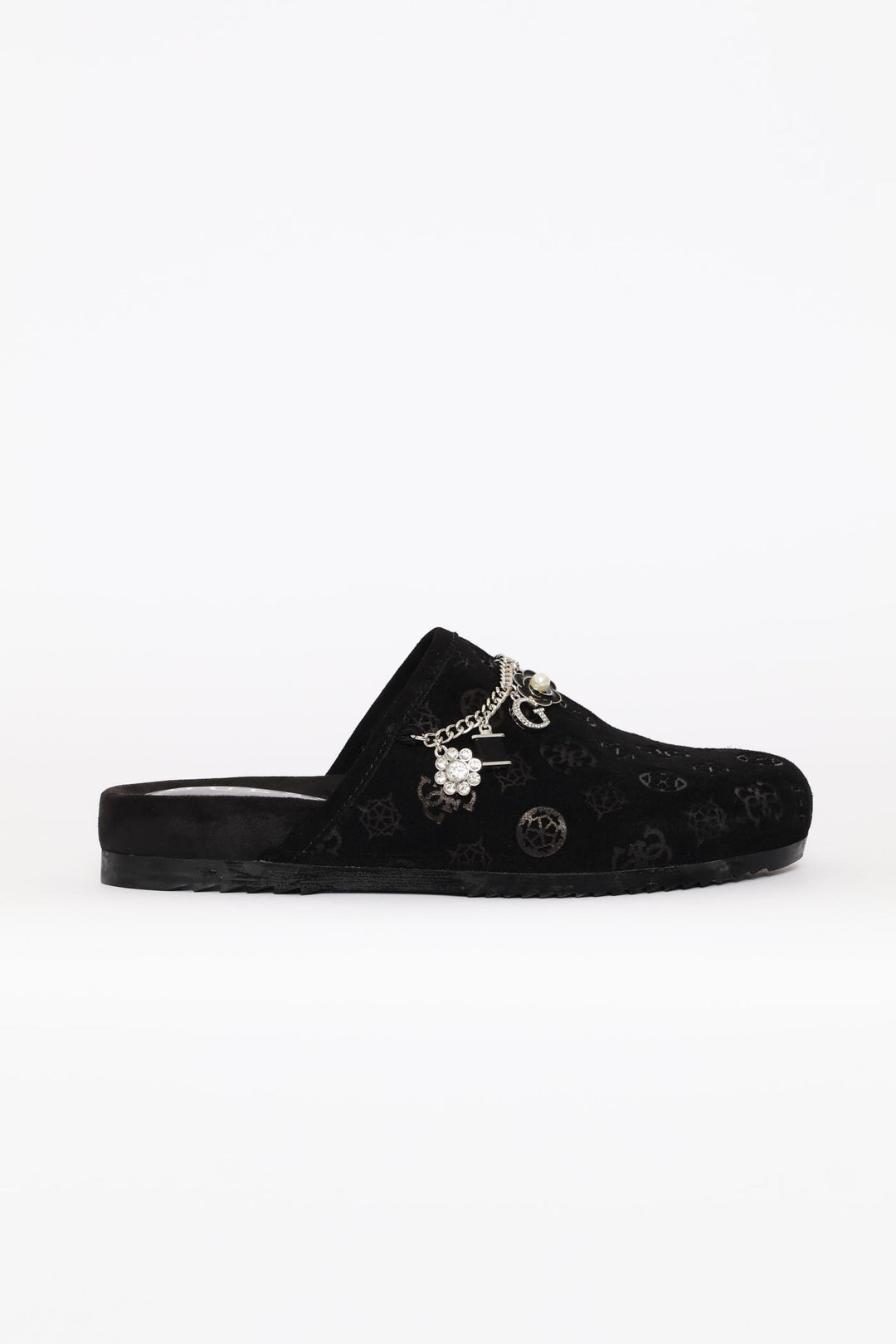 Monogram Gavyn Print Mule Slip On - Black