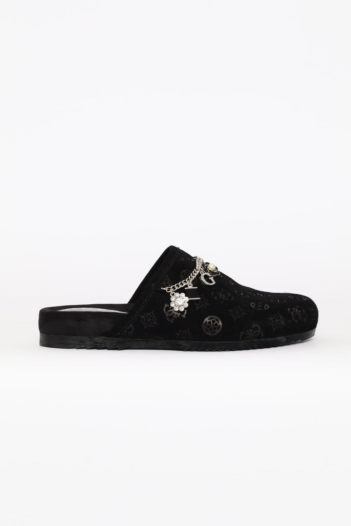 Monogram Gavyn Print Mule Slip On - Black