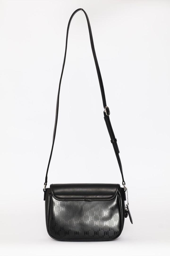 Rockford Flapover Crossbody Bag - Black