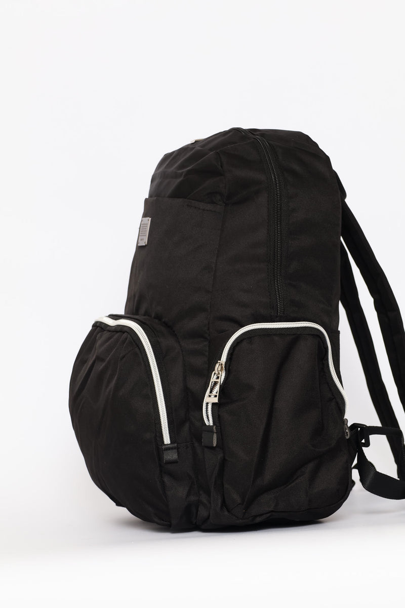Front Pocket Backpack - Black