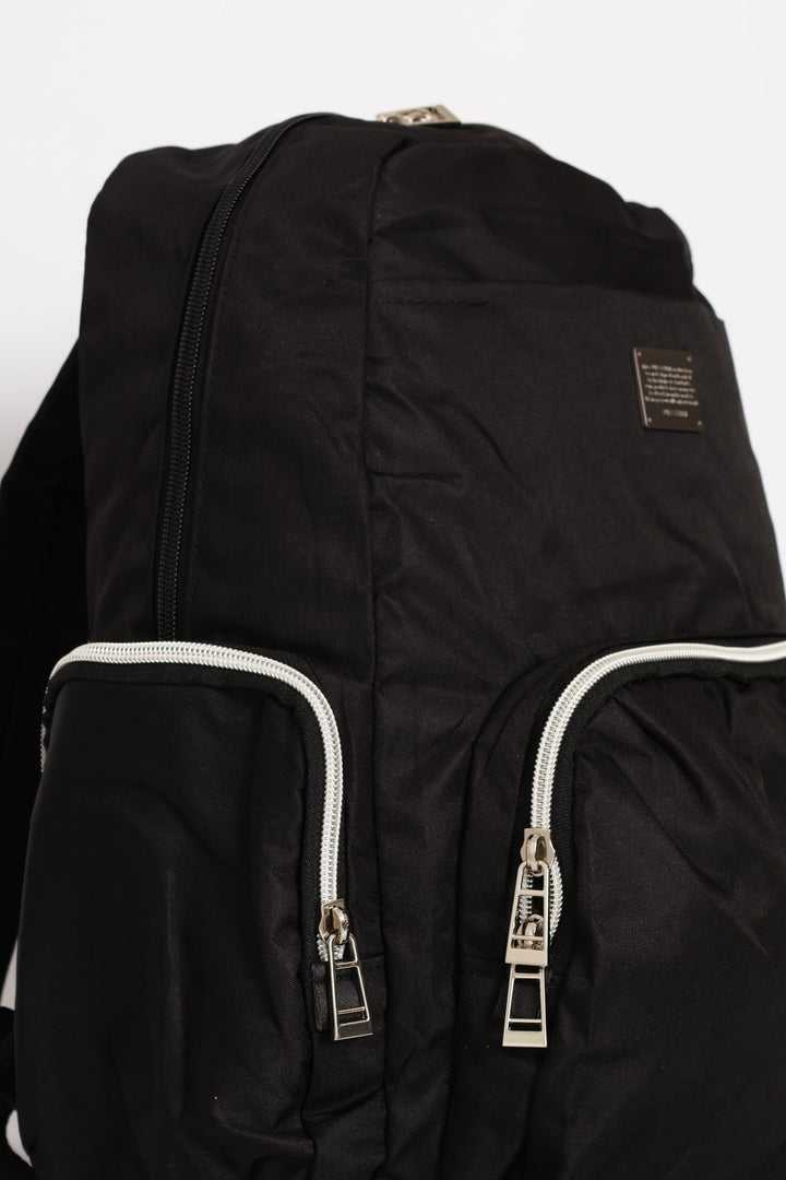Front Pocket Backpack - Black
