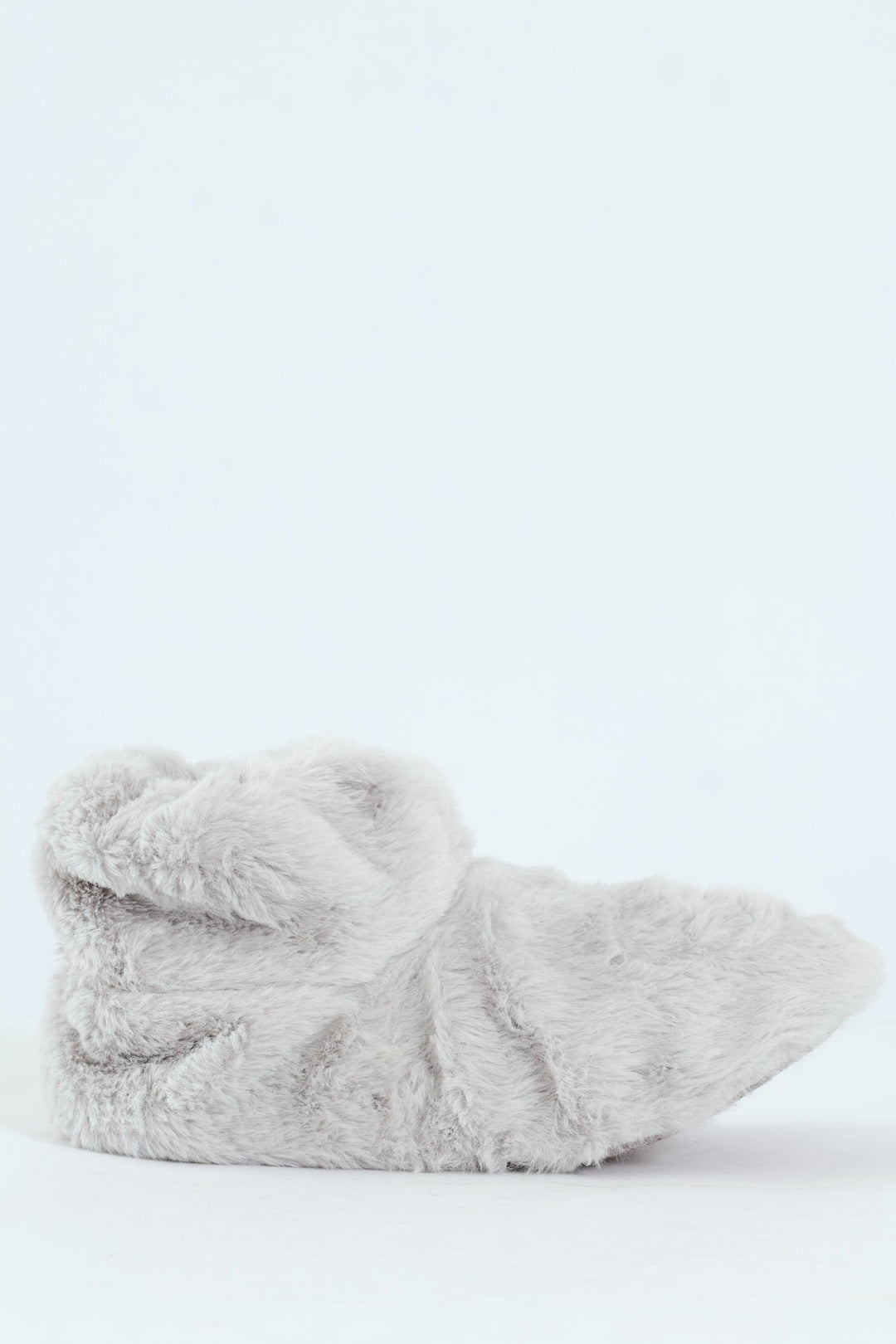 Faux Fur Sock Bootie - Grey