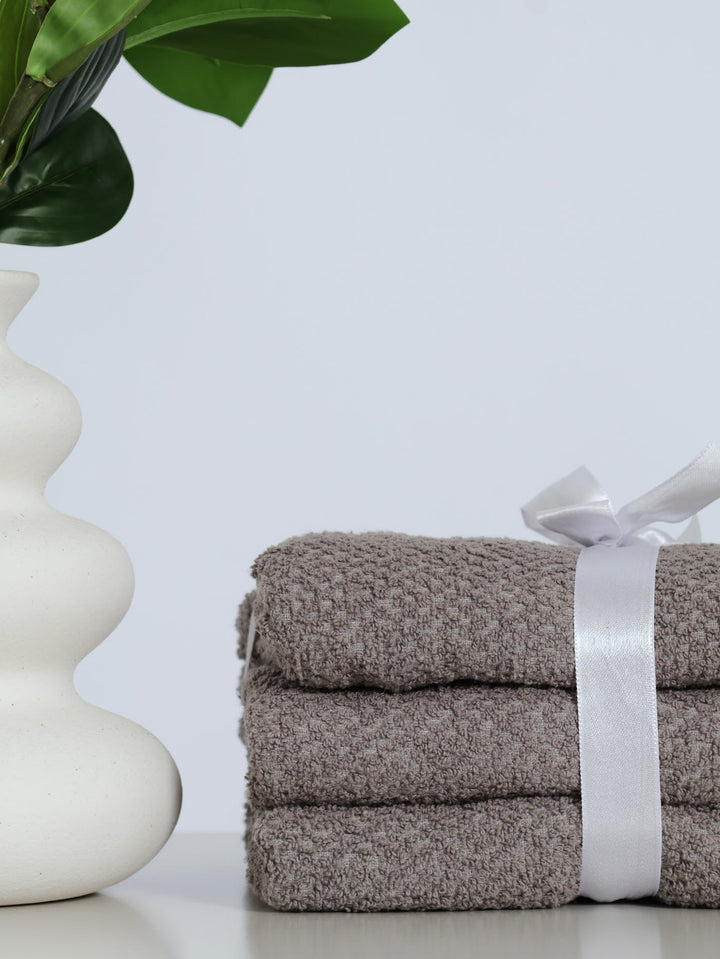 440GSM 2 Piece Hand And Bath Towels - Grey