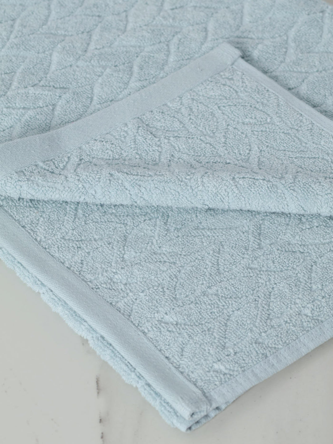 550GSM Embossed Bath Towels - Duck Egg