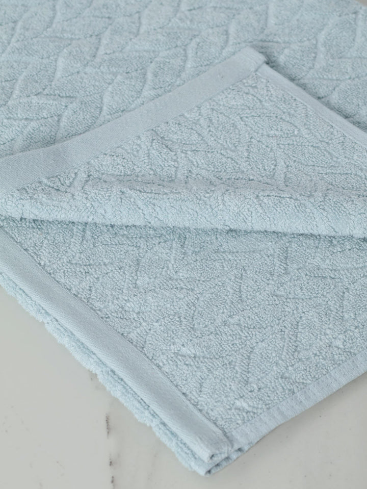 550GSM Embossed Bath Towels - Duck Egg