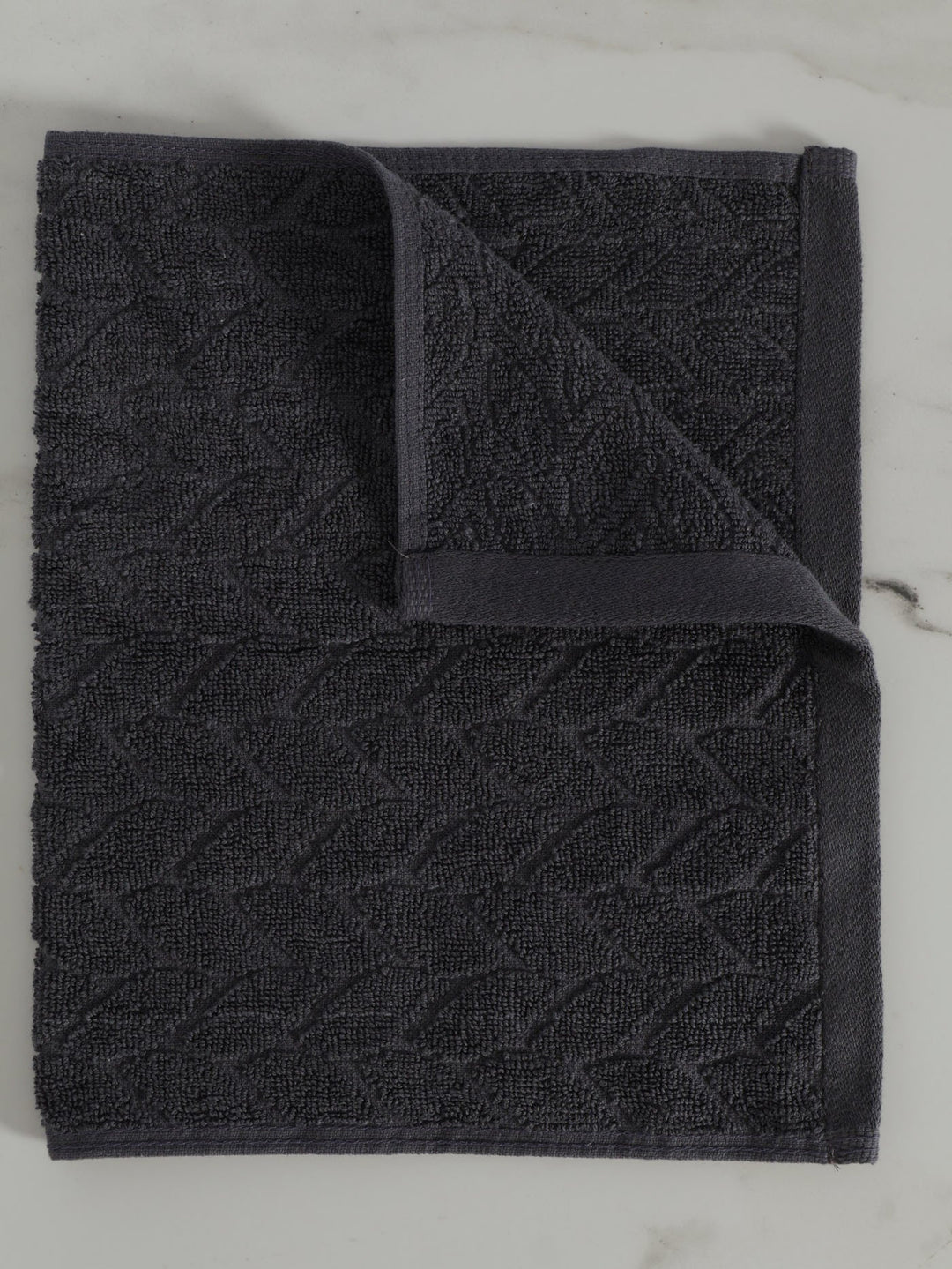550GSM Embossed Bath Towels - Charcoal