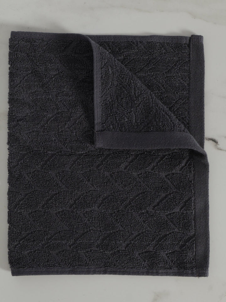 550GSM Embossed Bath Towels - Charcoal