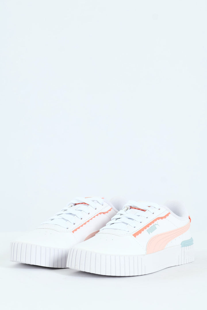 Girls Carina Off Side Sneaker - White