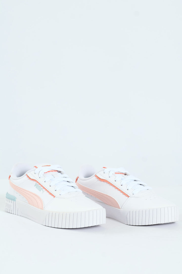 Girls Carina Off Side Sneaker - White